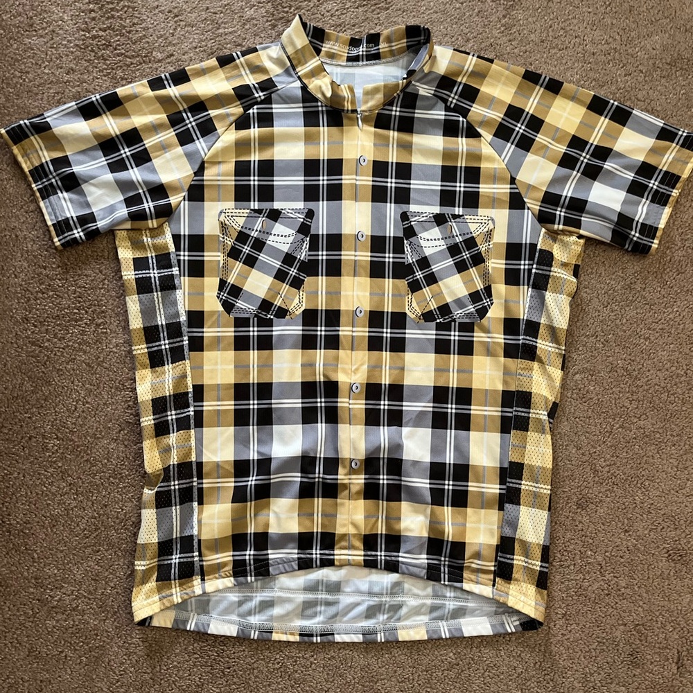 Men’s bicycling jersey. Lumber jack